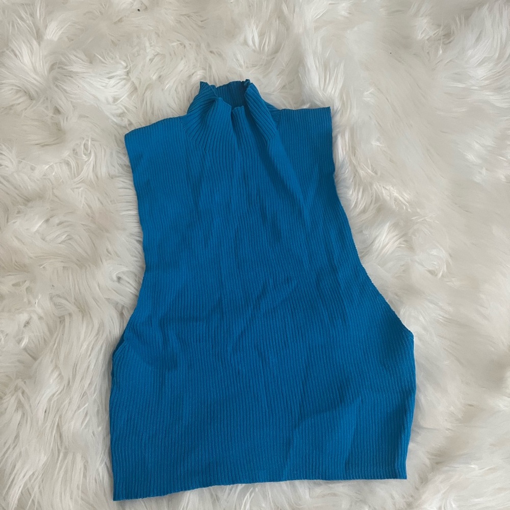 Lioness blue halter top